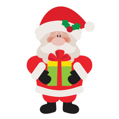 Cute Santa Claus  vector cartoon illustration