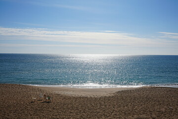fine sea view with sparkling ripples
