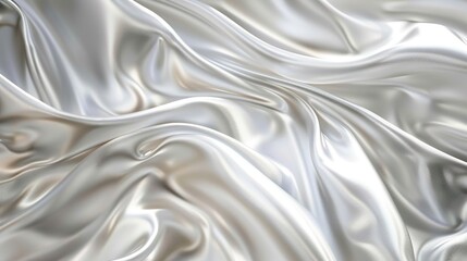 Obraz premium White Silk Fabric Texture Background - Smooth, Elegant Drape