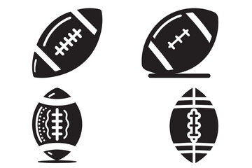 American football silhouette vector illustration.
