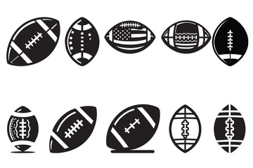 Naklejka premium American football silhouette vector illustration.
