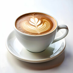 Fototapeta premium close up of coffee served on table on white background