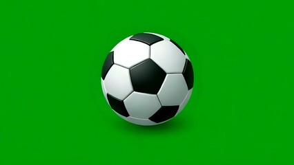 Soccer Ball Icon on Green Background