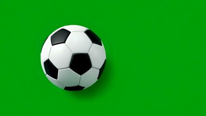 Soccer Ball Icon on Green Background