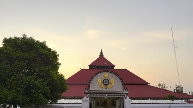 Footage of Traditional kauman mosque in Yogyakarta