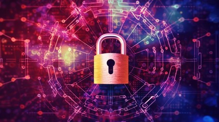 Cyber Security Concept with a Padlock