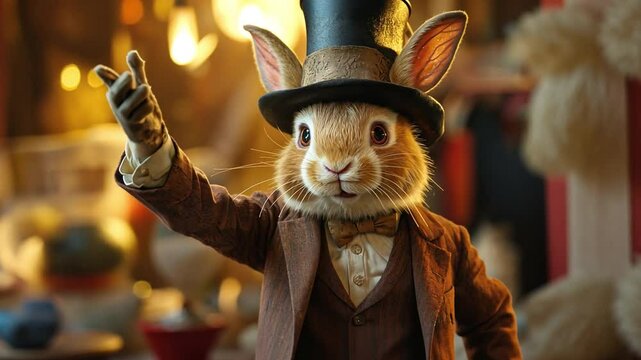 A magician's hat revealing a rabbit