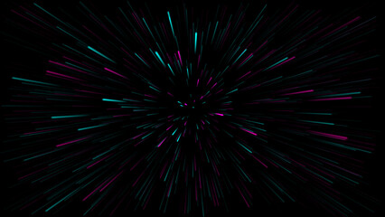 Futuristic Abstract: Dynamic Light Streams in a High-Speed Technological Tunnel of Motion and Energy, Illuminating the Universe with Vibrant Streaks and Surreal Patterns of Cyber Networks