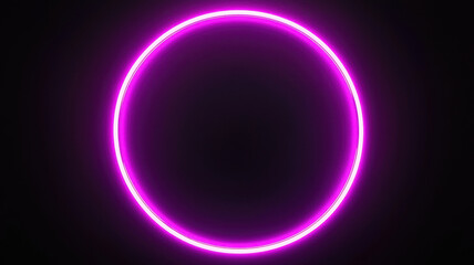 glowing pink circle on dark background creates striking visual effect