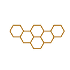 Wooden polygon wall shelf