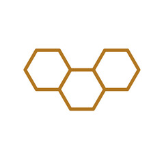 Wooden polygon wall shelf