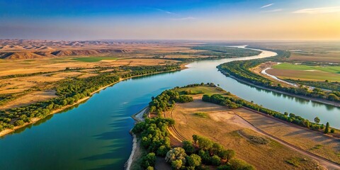 Aerial View Tranquil Tigris And