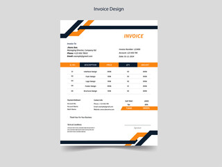Contractor invoice template design