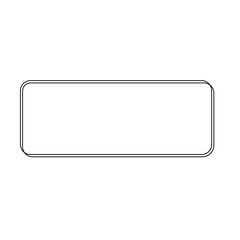 Modern geo rounded rectangle line