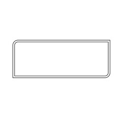 Modern geo rounded rectangle line