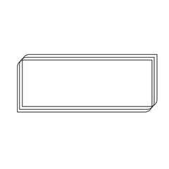 Modern geo rounded rectangle line