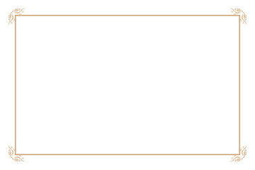 Elements of ornate vintage frames. Border gold on white classic calligraphy swirls, floral motifs. Design print for greeting cards, wedding invitations, restaurant menu, royal certificates. Set 388