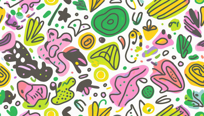 Naklejka premium Vibrant Abstract Art: A Colorful Delight!