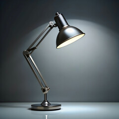 desk lamp with minimalist monochrome background