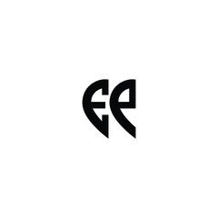 Obraz premium EP monogram logo design letter text name symbol monochrome logotype alphabet character simple logo