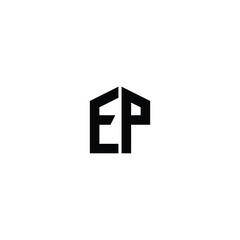 EP monogram logo design letter text name symbol monochrome logotype alphabet character simple logo