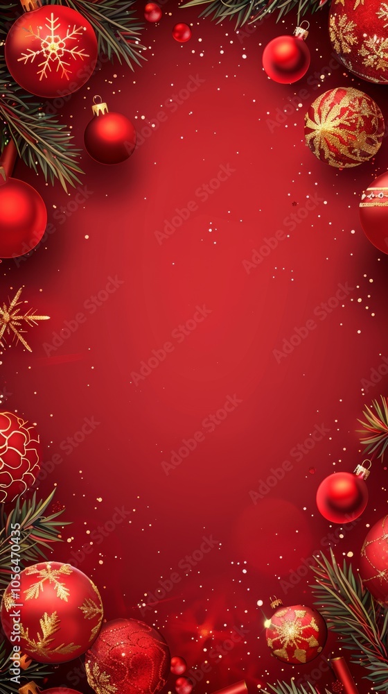 Poster festive decorations with ample empty space for adding personalized messages.