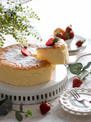 Japanese Cheese Cake, Soft Cheese Cake, pick a slice of cheese cake