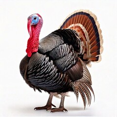 live turkey isolated on white background