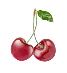 Cherry fruit on white