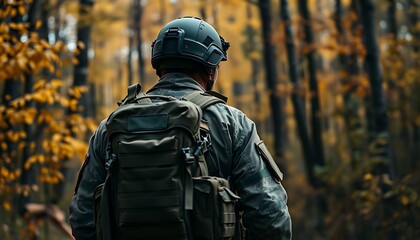 Fototapeta premium Navigating Nature and the Demands of Military Life