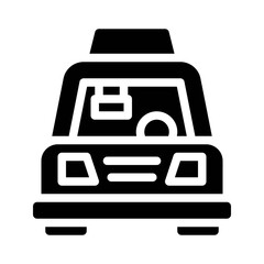 Taxi Ride glyph icon