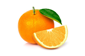 orange with leaf