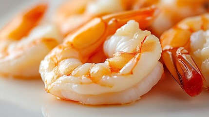 Delightful Fresh Shrimp Perfectly Cooked with Vibrant Colors and Texture : Generative AI