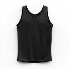 realistic high quality color black tank top mockup isolated