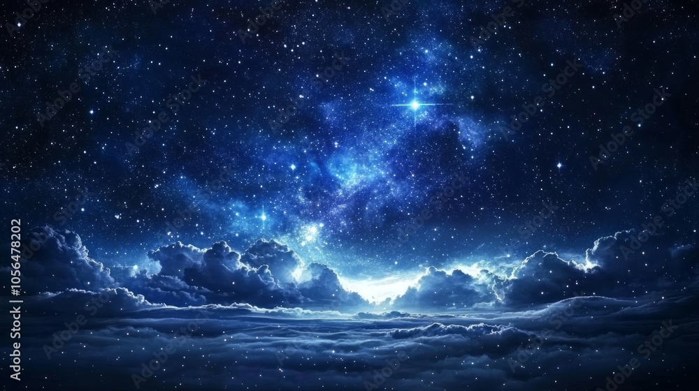 Canvas Prints space night sky and star background generative ai