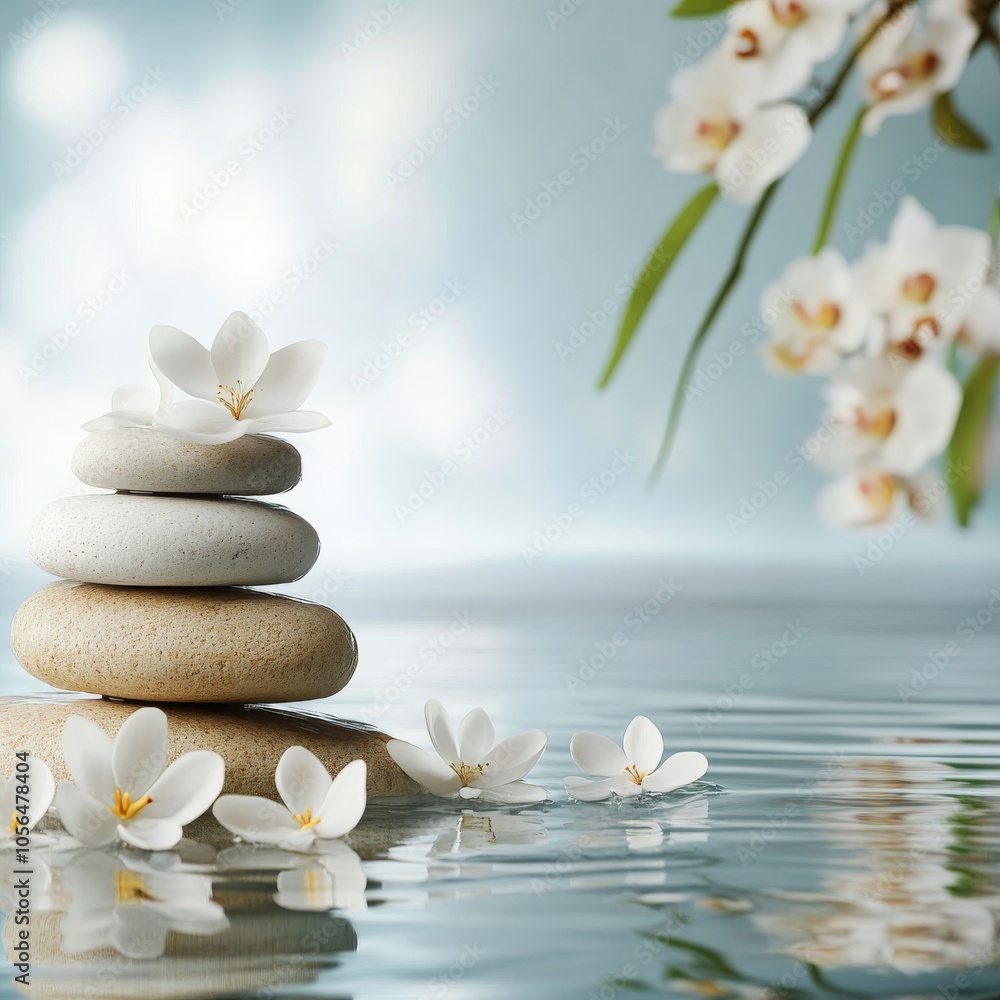 Poster relaxation spa background with generous copy space.