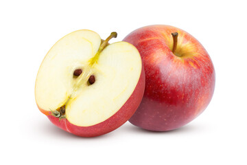 red apples isolated on white