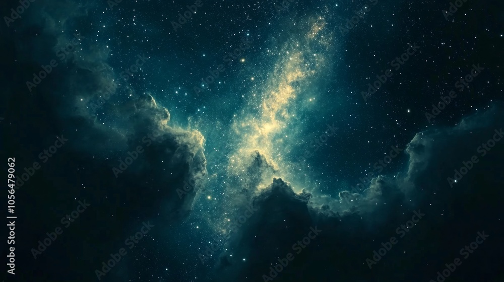 Canvas Prints space night sky and star background generative ai