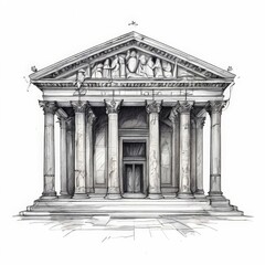 Obraz premium the AI Image Generator, Column outside Supreme Court building