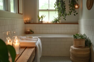 Simple and calming spa setup.