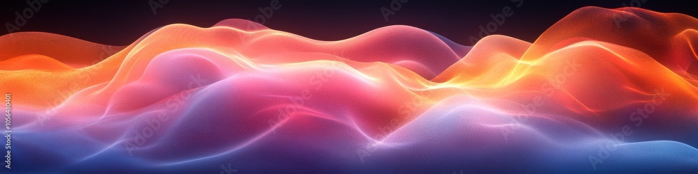Aufkleber abstract waves in vibrant colors create a dynamic visual landscape.