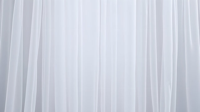 A white curtain with a white background