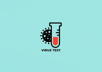 Blood test or blood sample for Virus Test icon 
