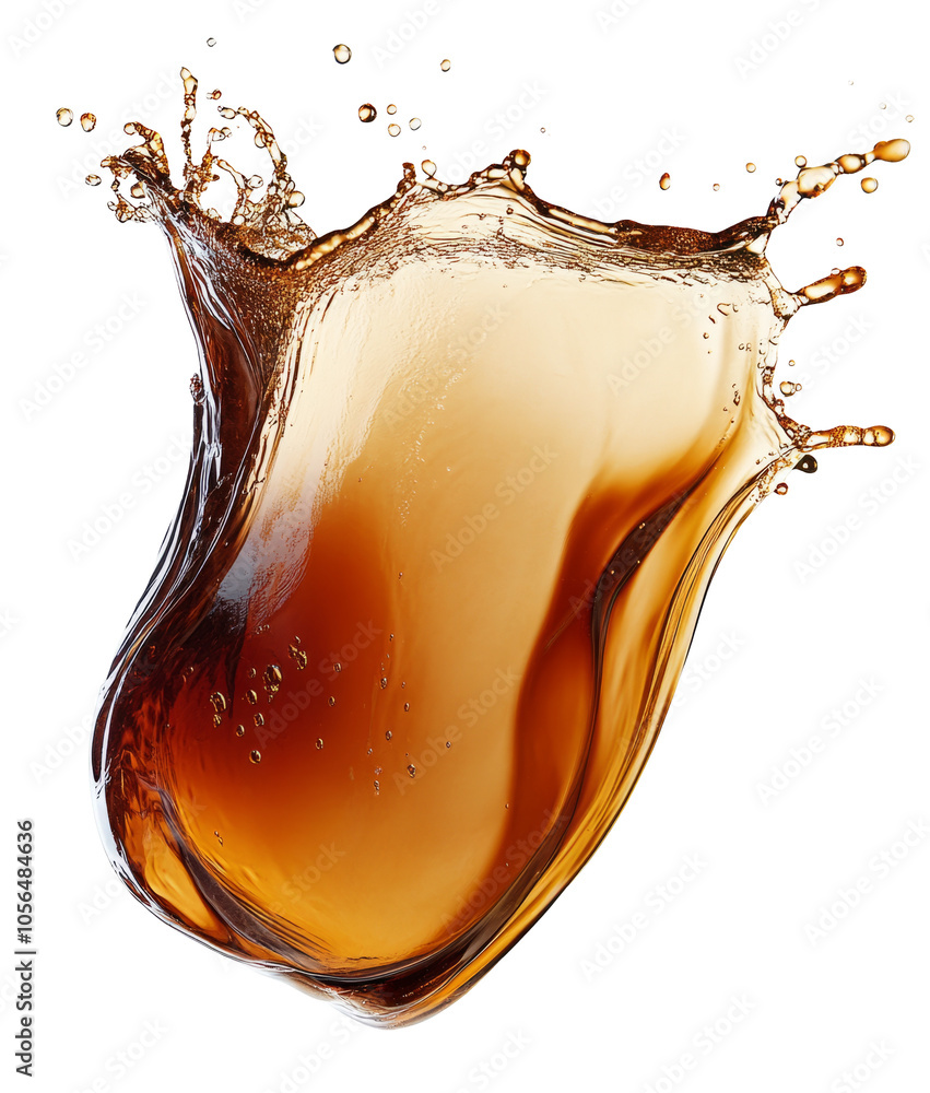 Poster high-quality png cola splash isolated on white background – high resolution