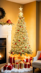 christmas tree and gifts