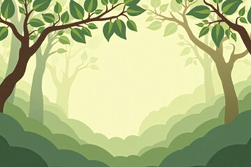 Obraz premium Abstract calming forest canopy