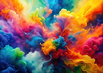 Vibrant abstract watercolor backdrop featuring gentle blends and flowing shapes, perfect for enhancing artistic designs and creative projects with a splash of color.