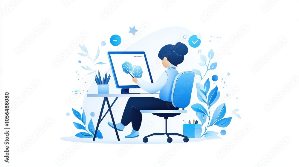 Poster a graphic designer adjusting elements in a business proposal using indesign, focusing on typography 