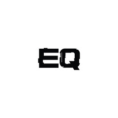 EQ monogram logo design letter text name symbol monochrome logotype alphabet character simple logo