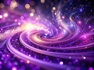 Vibrant purple lines swirl and shimmer, creating a whimsical backdrop of sparkles that radiates a hopeful magic, inspiring hearts and minds alike.